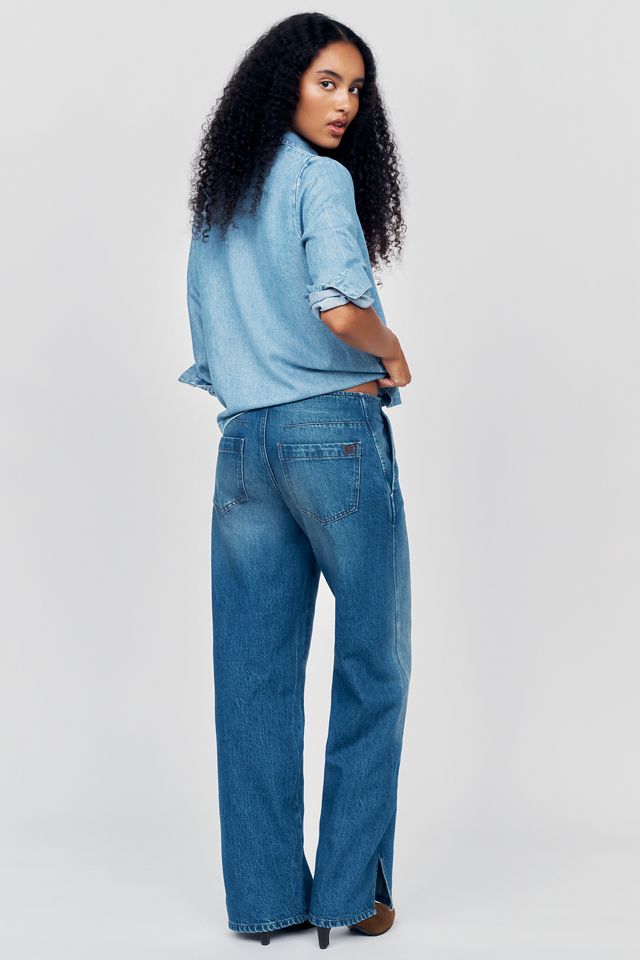 Maeve Twisted Seam Mid-Rise Straight-Leg Jeans #3