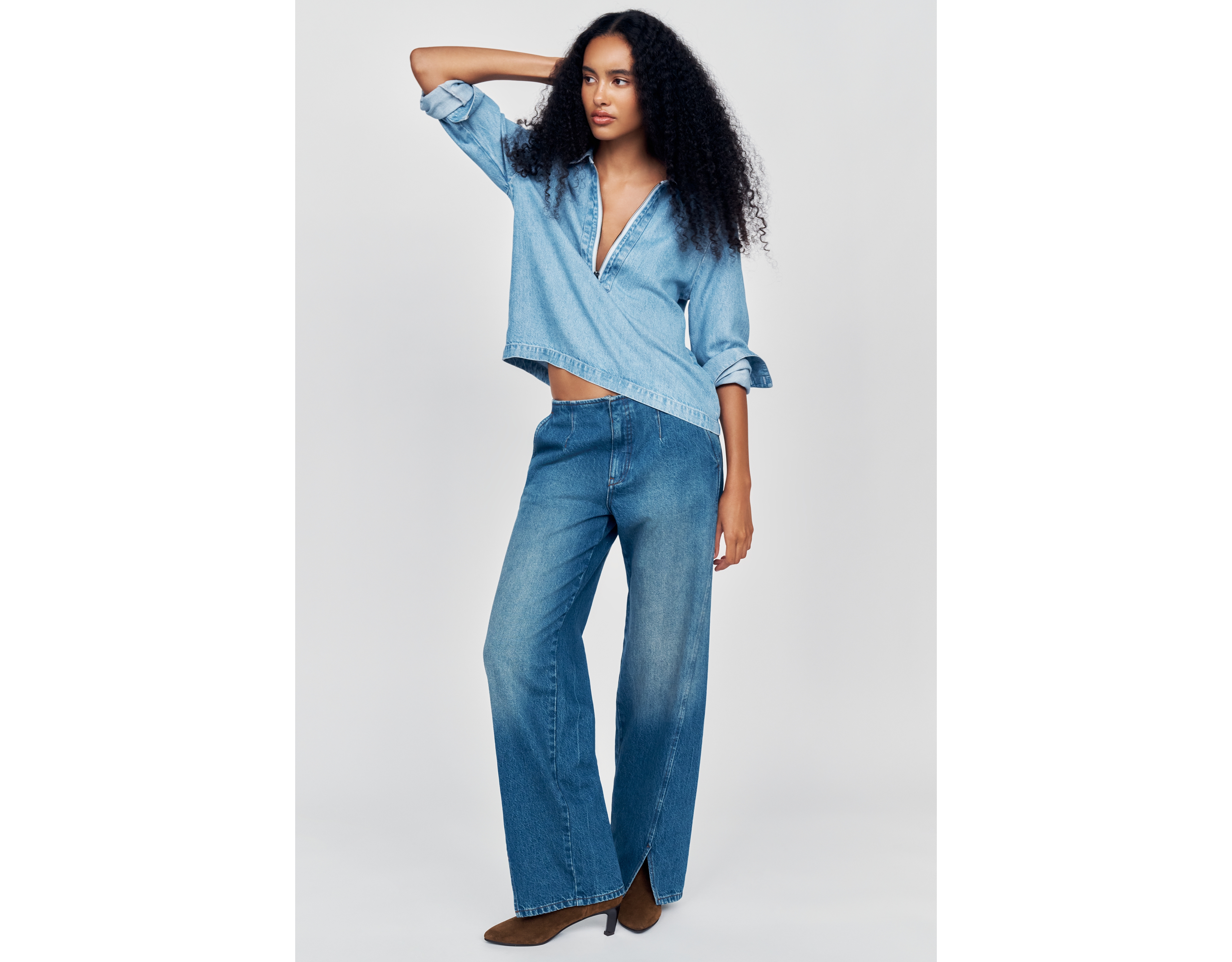 Maeve Twisted Seam Mid-Rise Straight-Leg Jeans