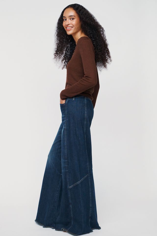 Pilcro Lola Mid-Rise Wide-Leg Palazzo Jeans #4