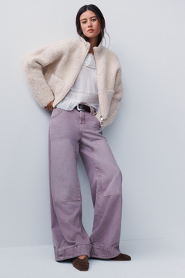 Pilcro High Rise Puddle Curve Barrel Leg Jeans by Anthropologie