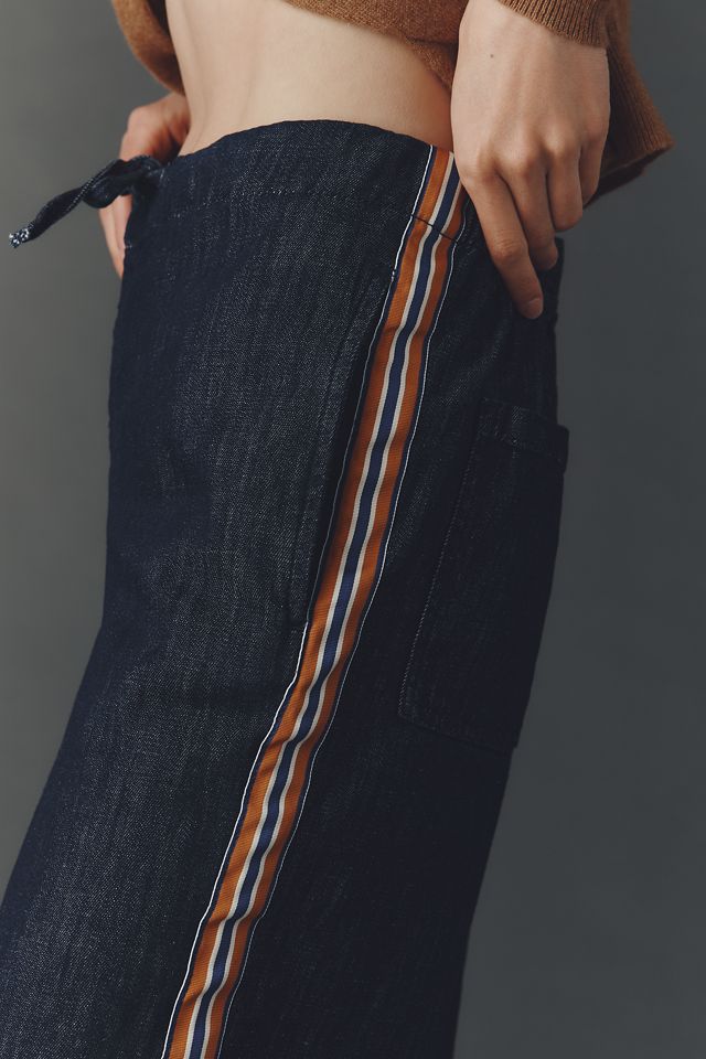 Maeve Pull-On High-Rise Wide-Leg Track Pants #3