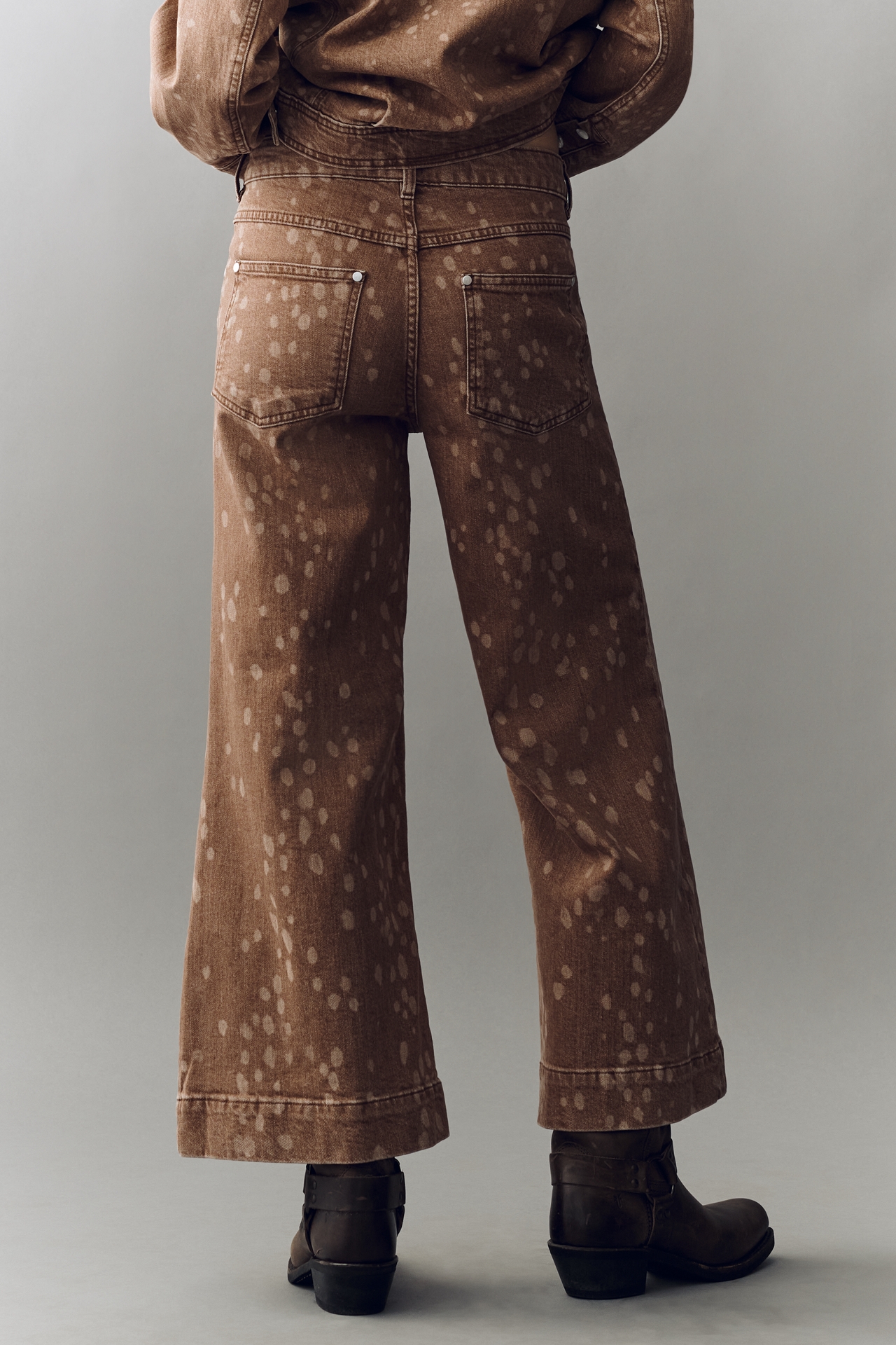 Pilcro Oh Deer High-Rise Wide-Leg Jeans