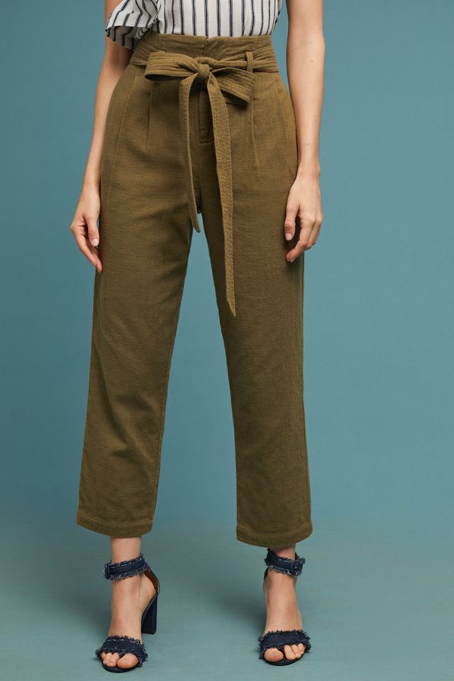 AG Paperbag-Waisted Wide-Legs Pants #2