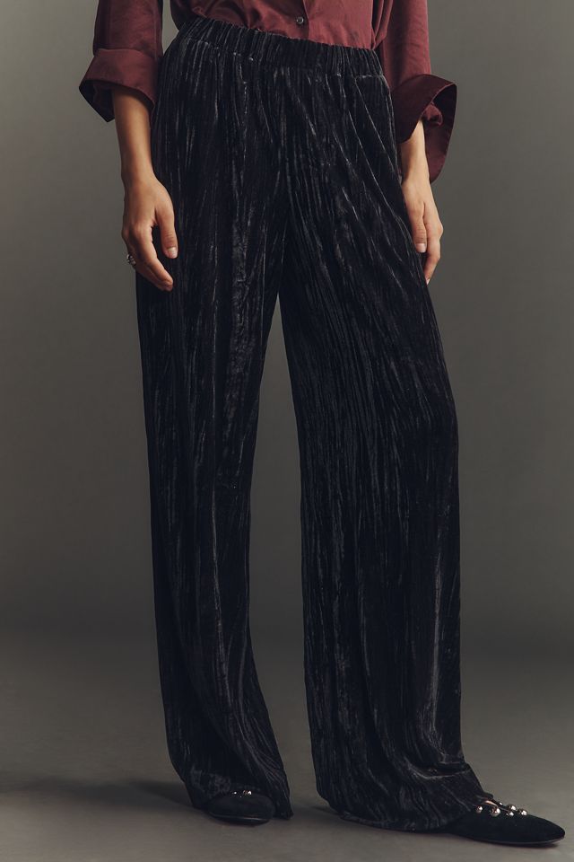 AG Careen Velvet Wide-Leg Pants #1