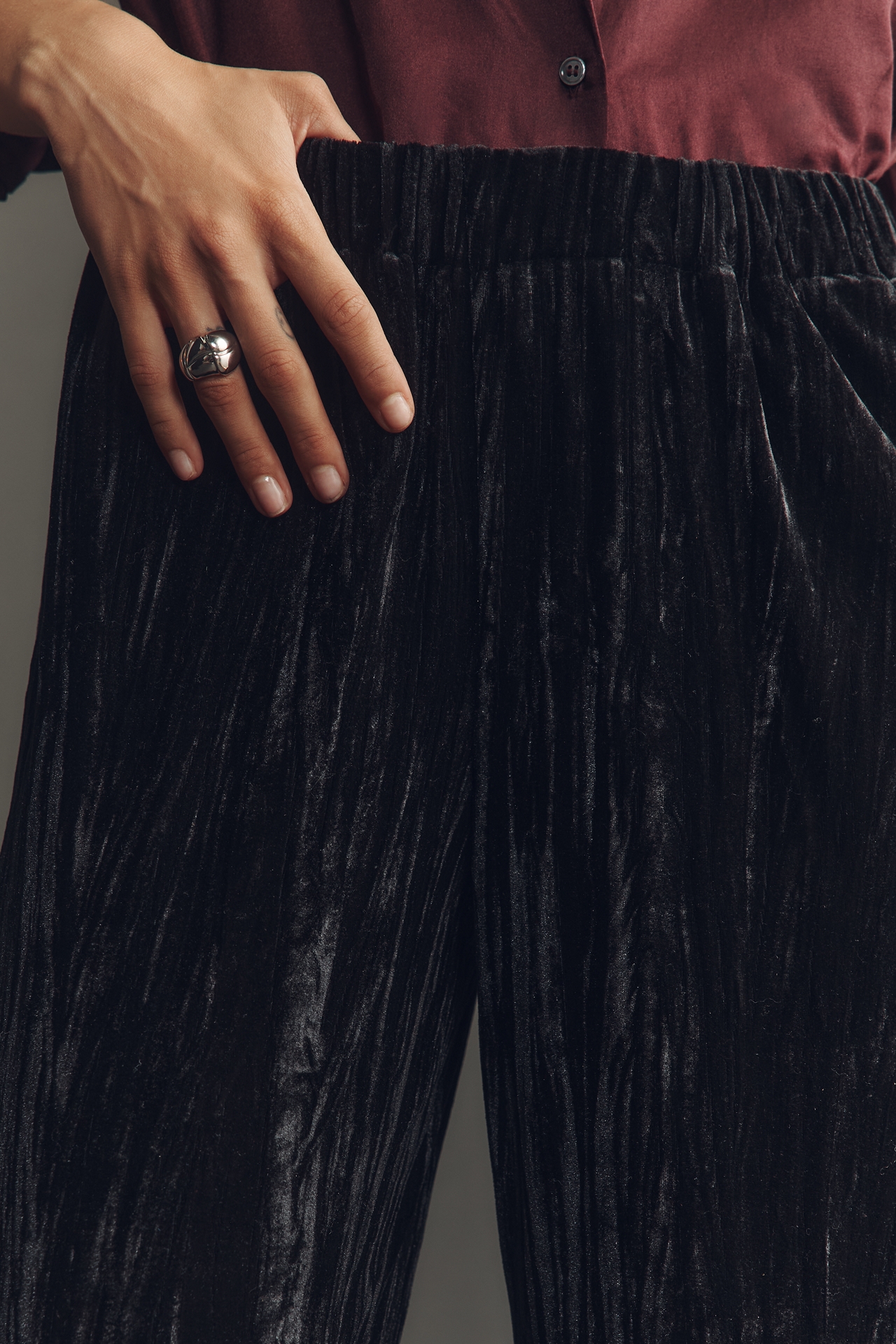 AG Careen Velvet Wide-Leg Pants