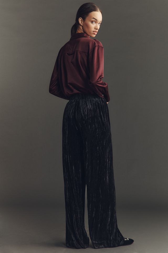 AG Careen Velvet Wide-Leg Pants #3