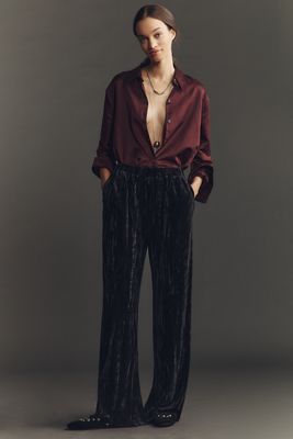 AG Careen Velvet Wide-Leg Pants