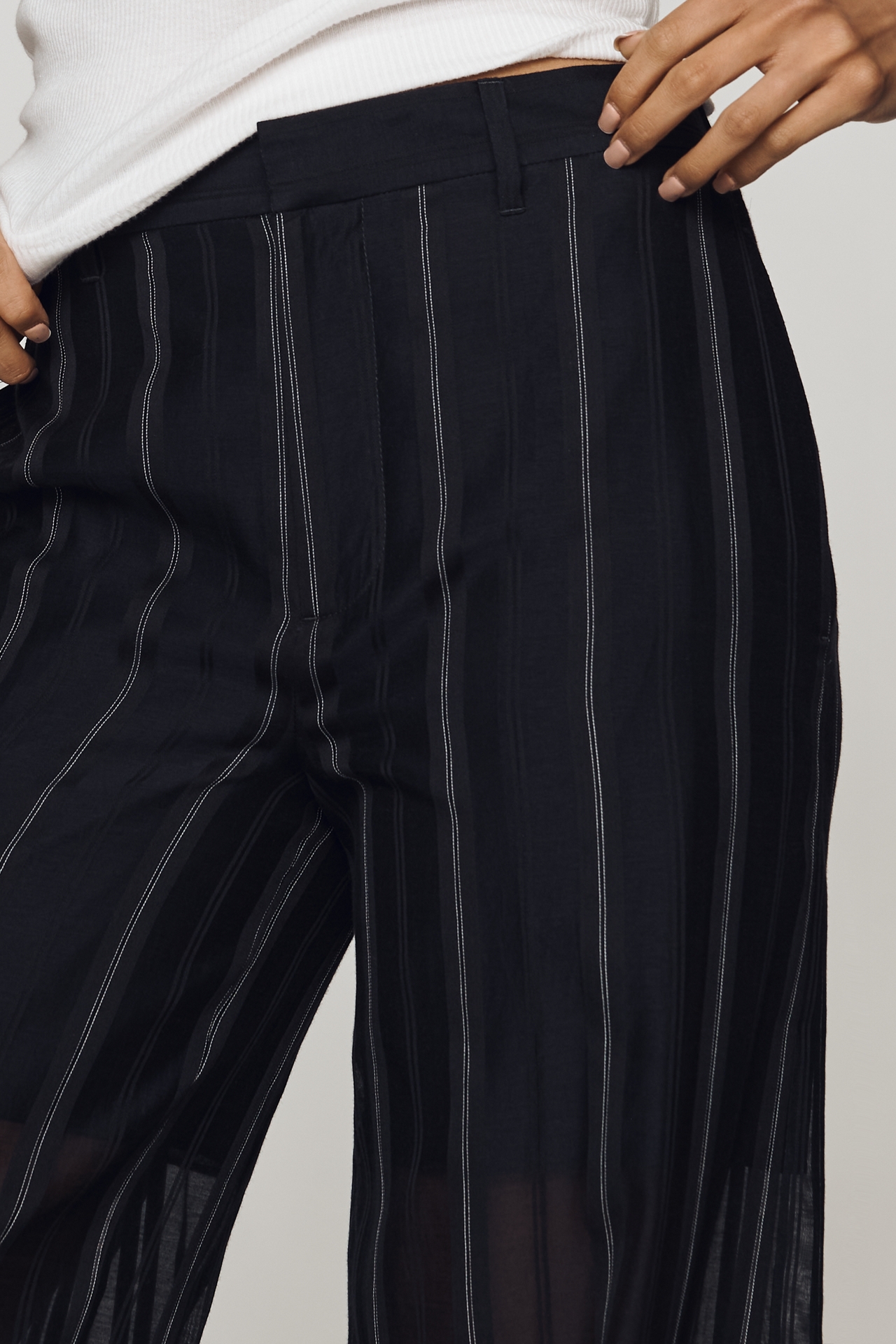 AG Jeans Anna Mid-Rise Wide-Leg Trousers