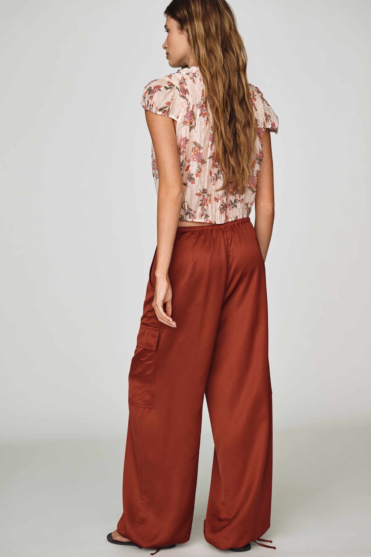 AG Atwater Satin Cargo Pants