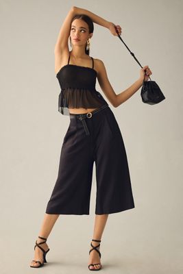 Tiny Twilight Cropped Wide-Leg Pants