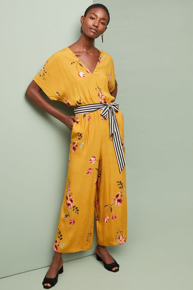 Anthropologie yellow sale jumpsuit