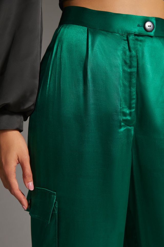Corey Lynn Calter Satin Cargo Pants #4