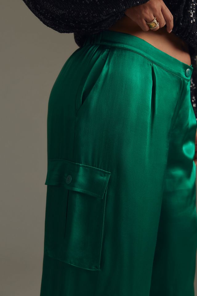 Corey Lynn Calter Satin Cargo Pants #9