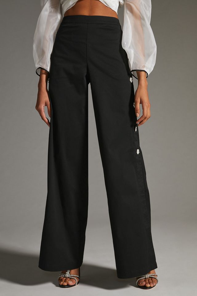 パンツ coyurin Corey Lynn Calter Side-Button Wide-Leg Pants | Anthropologie