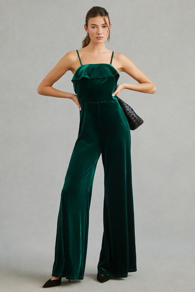 Anthropologie luna velvet jumpsuit online