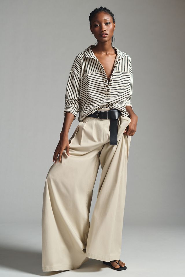 Corey Lynn Calter Wide-Leg Pleated Pants