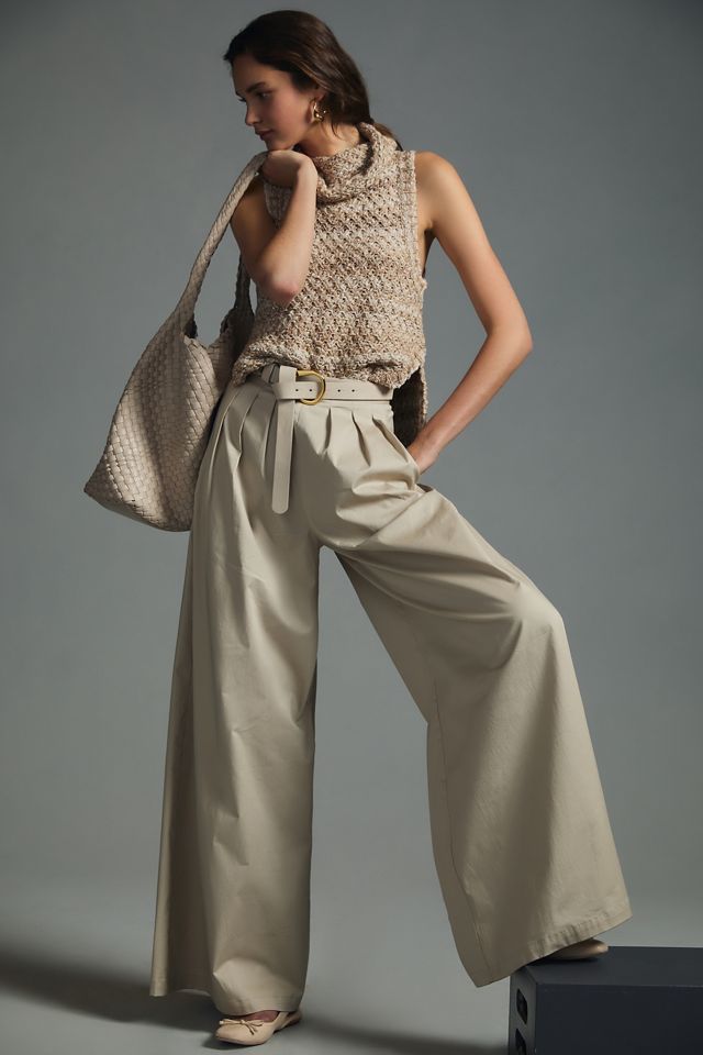 Corey Lynn Calter Wide-Leg Pleated Pants #1