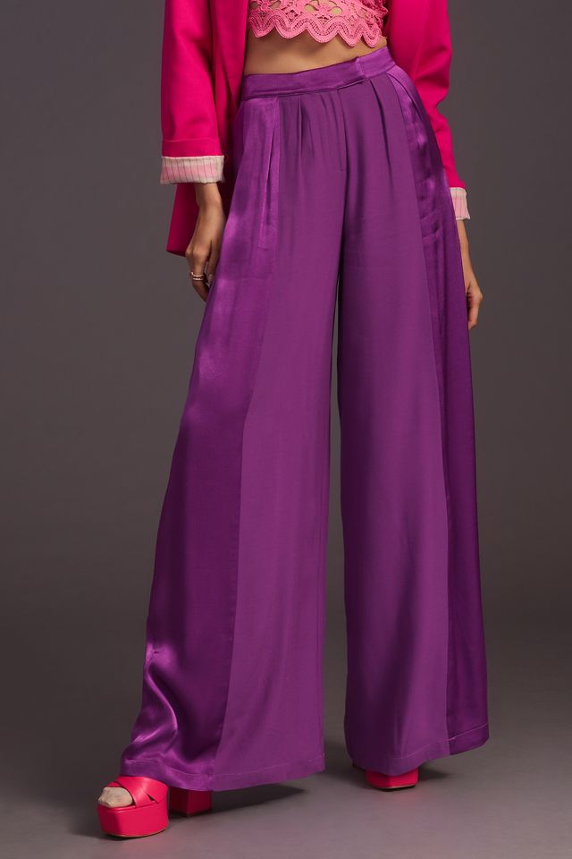 Corey Lynn Calter Wide-Leg Satin Pants #1