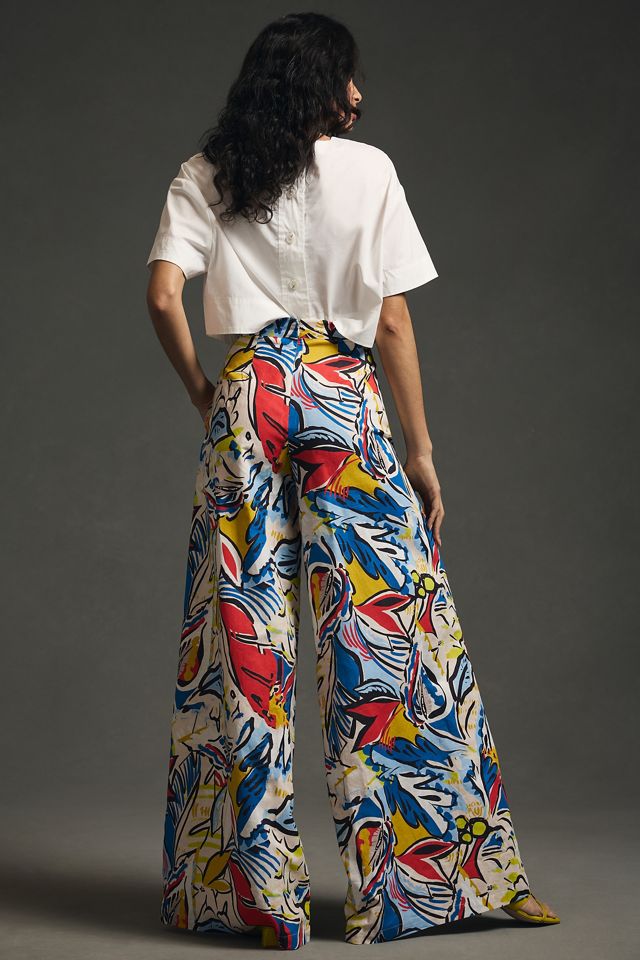 Corey Lynn Calter Printed Wide-Leg Pants #2