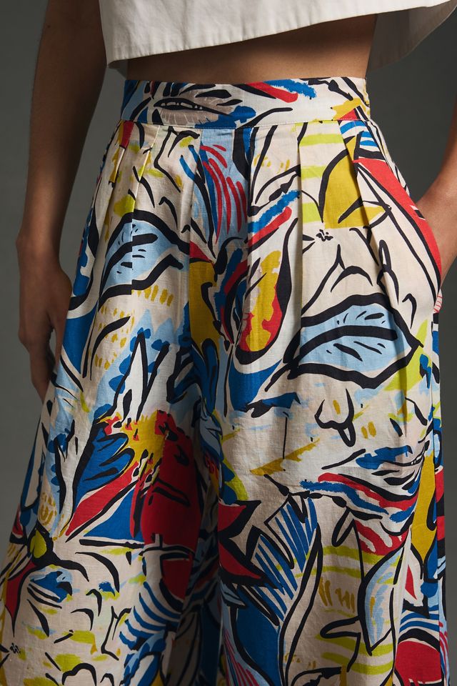 Corey Lynn Calter Printed Wide-Leg Pants #3