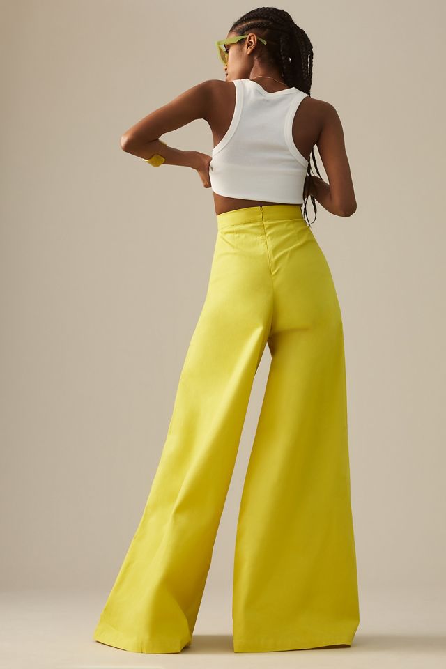 Corey Lynn Calter Wide-Leg Pleated Pants | Anthropologie