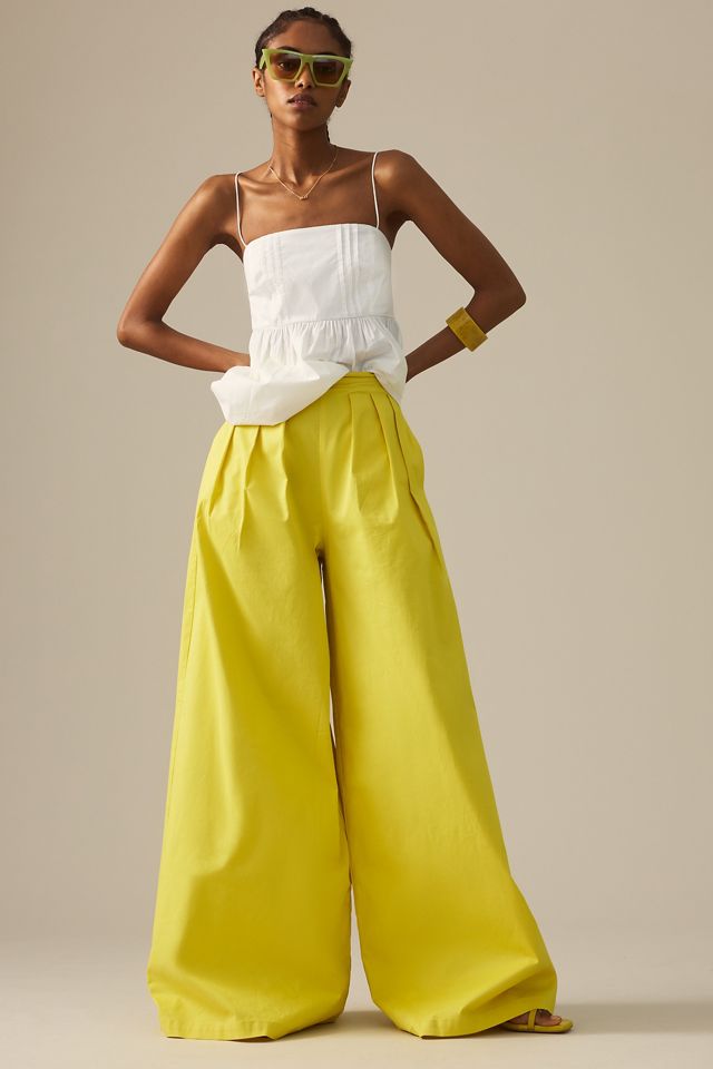 Corey Lynn Calter Wide-Leg Pleated Pants