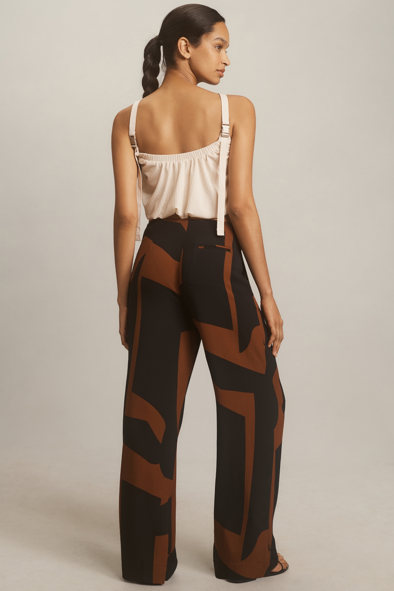 Corey Lynn Calter Printed Wide-Leg Trousers