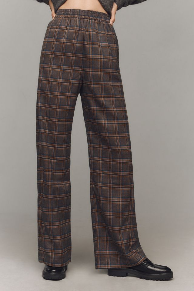 Corey Lynn Calter Plaid Pull-On Trousers #1