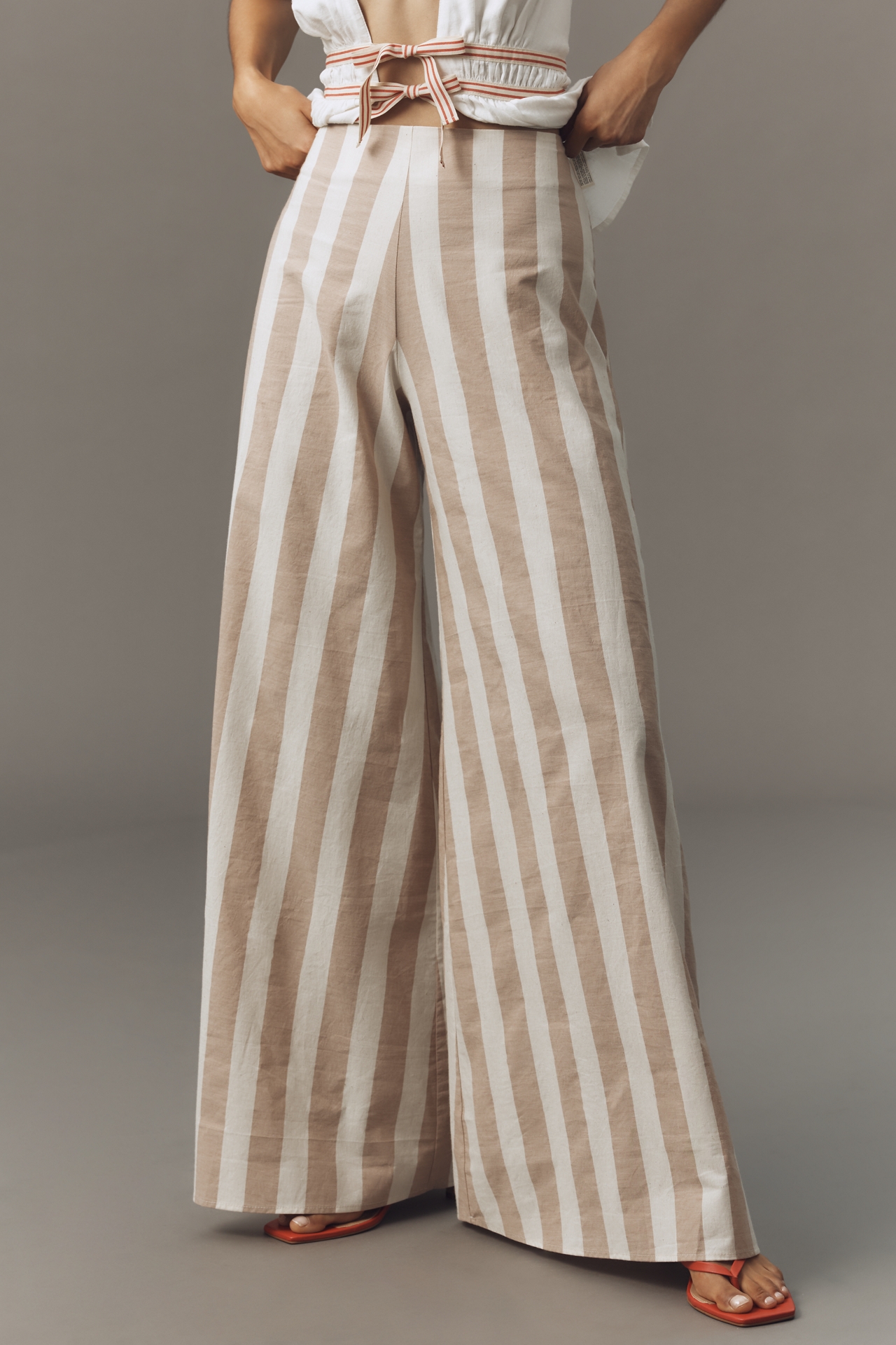 Corey Lynn Calter Wide-Leg Cotton Pants