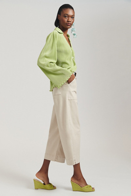 Joe's Jeans Cleo High Rise Wide Leg Jeans In Milk In Beige ModeSens