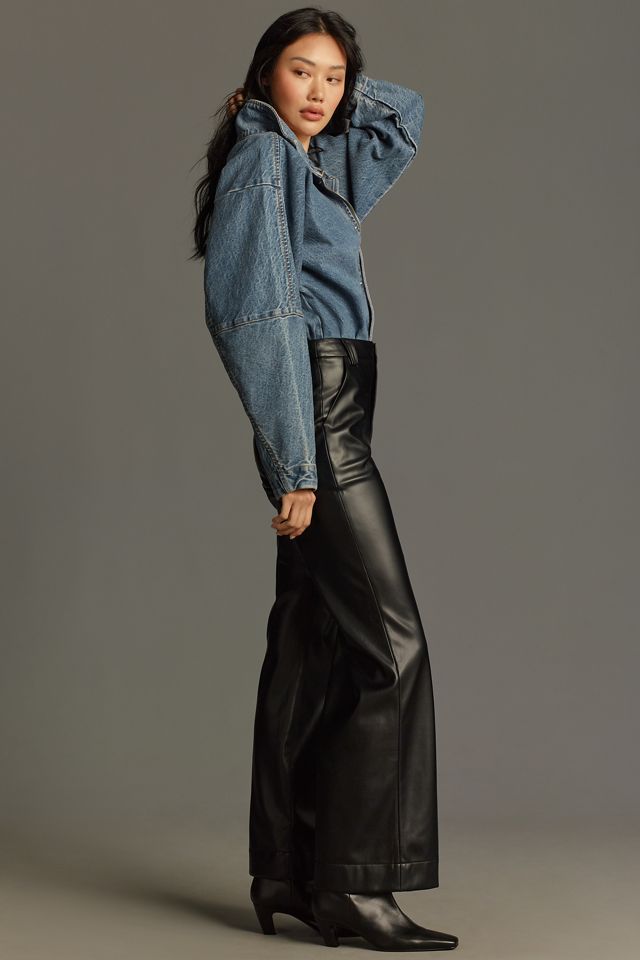 Joe's Jeans The Mia High-Rise Wide-Leg Faux-Leather Pants #2