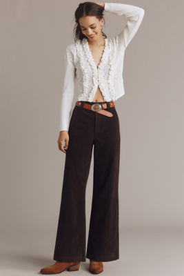 Joe's Jeans The Mia Faux-Suede Wide-Leg Ankle Pants product page