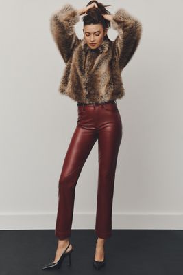 Joe's Jean Lyra Faux-Leather Straight-Leg Pants