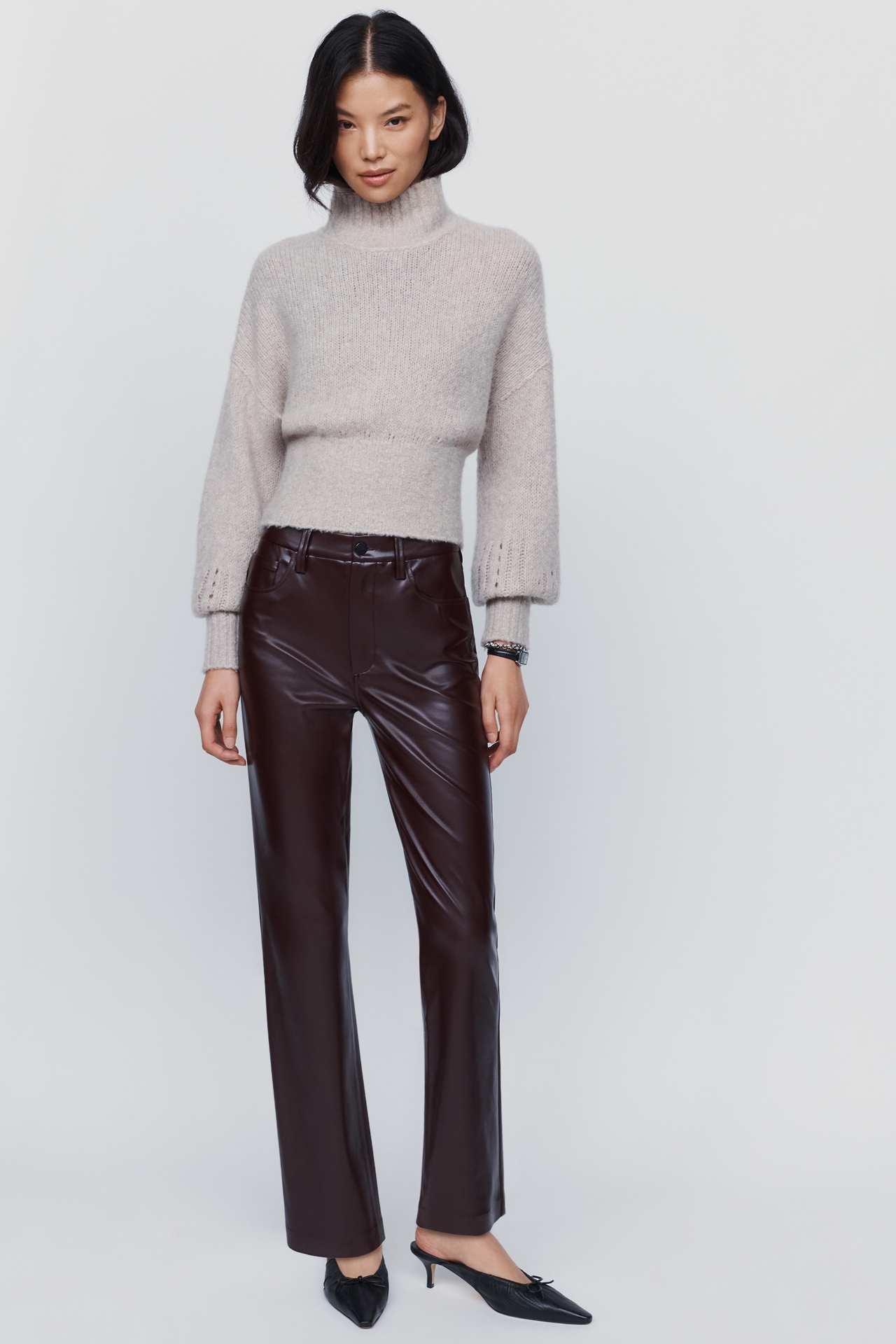 Joe's Jeans Lyra Slim Ankle Faux Leather Pants