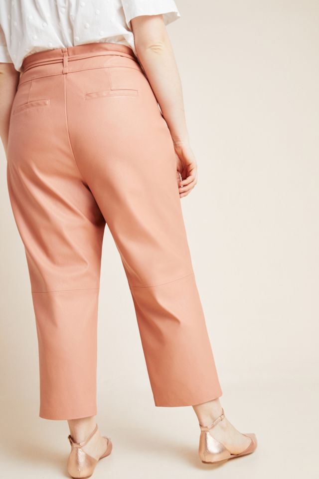Chelsea Tapered Faux Leather Pants #5