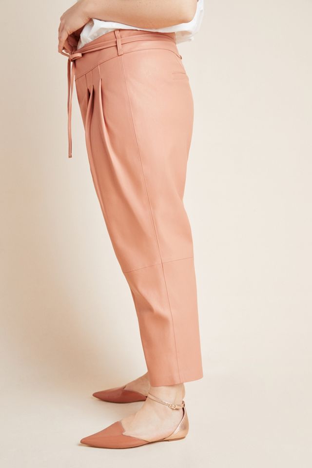 Chelsea Tapered Faux Leather Pants #7
