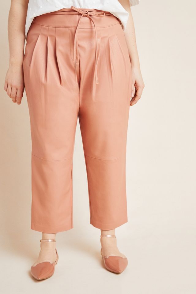 Chelsea Tapered Faux Leather Pants #8