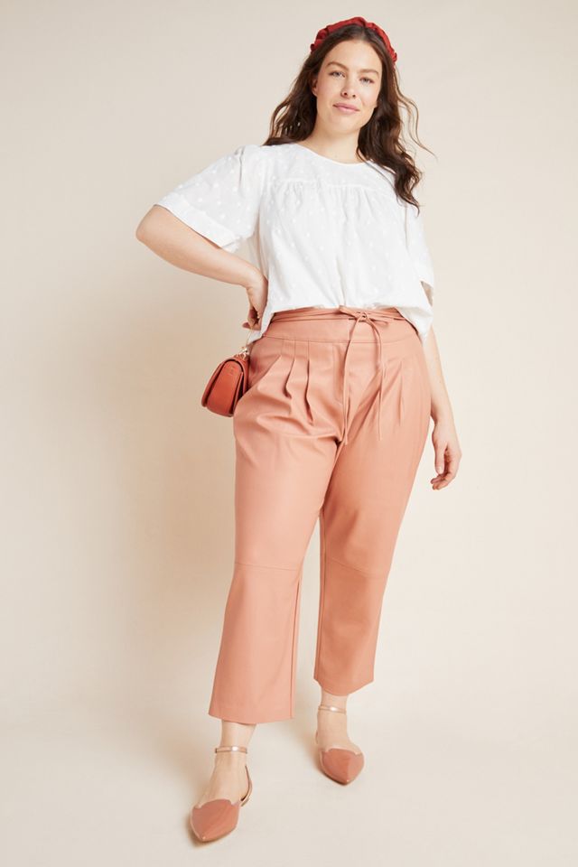 Chelsea Tapered Faux Leather Pants #4