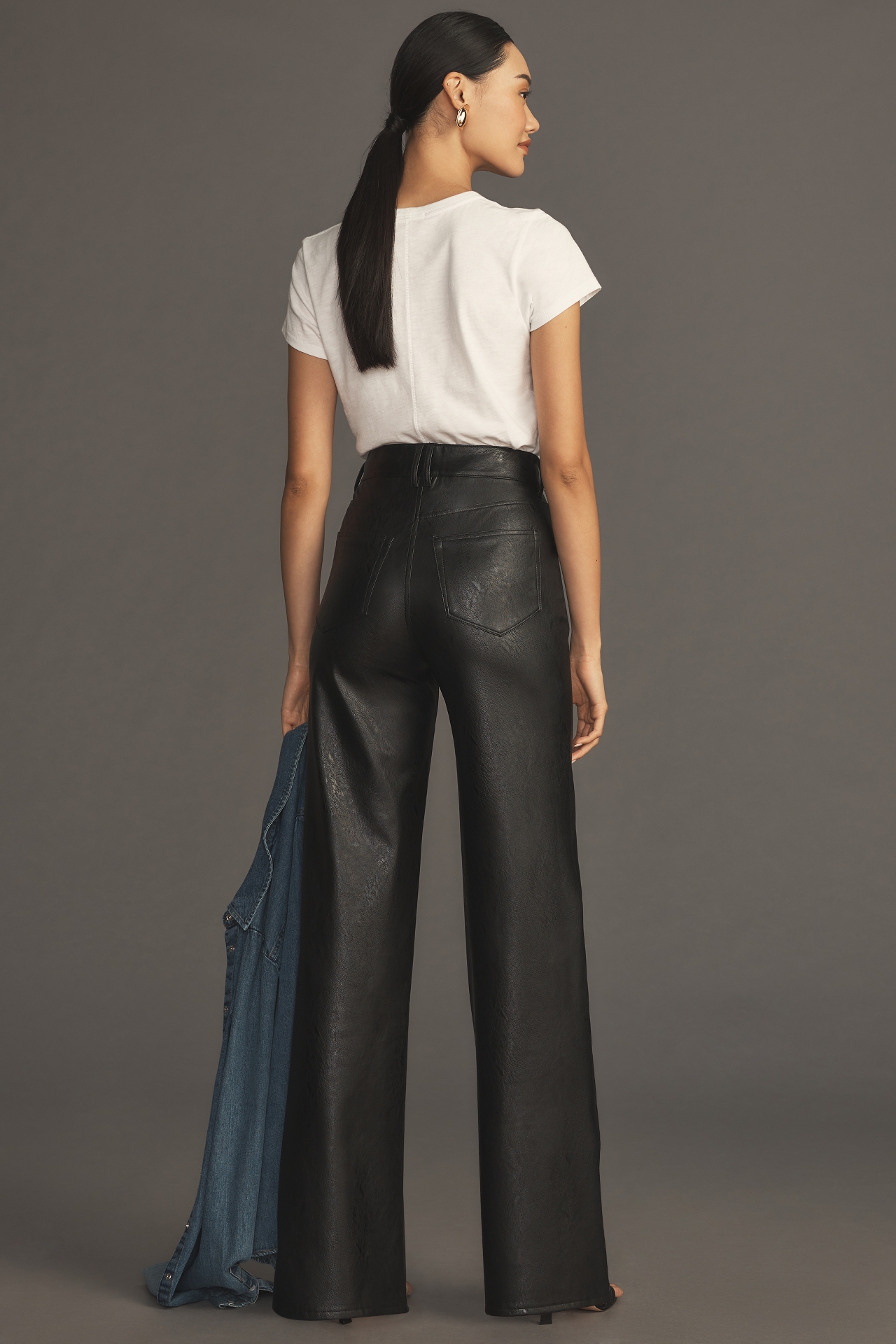 PAIGE Sasha Faux Leather Straight-Leg Pants