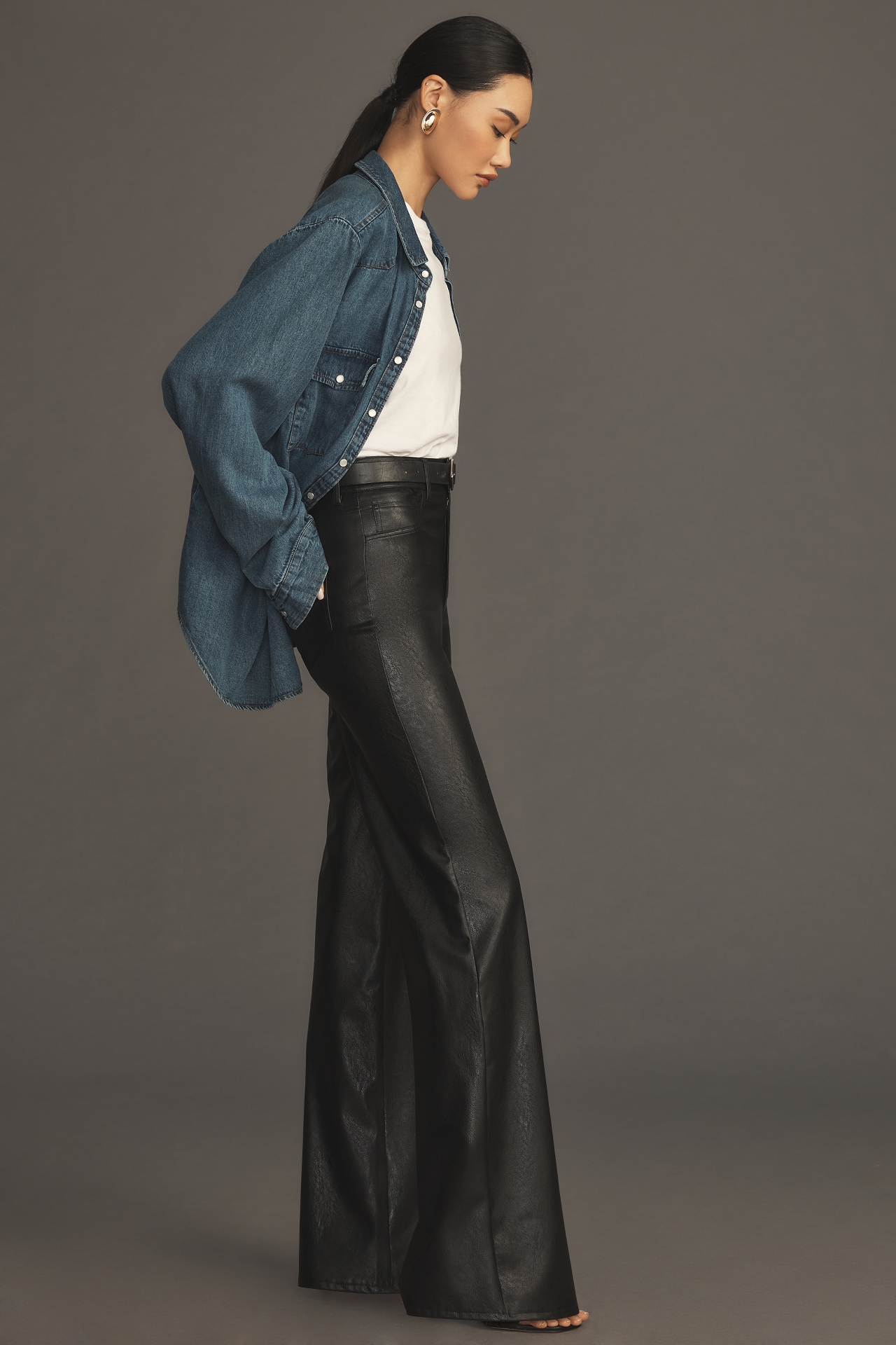 PAIGE Sasha Faux Leather Straight-Leg Pants