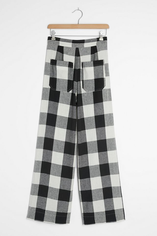 Catie Gingham Wide-Leg Trousers #2