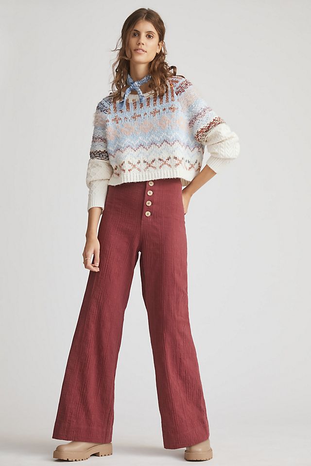 Sydney Button-Fly Pants | Anthropologie