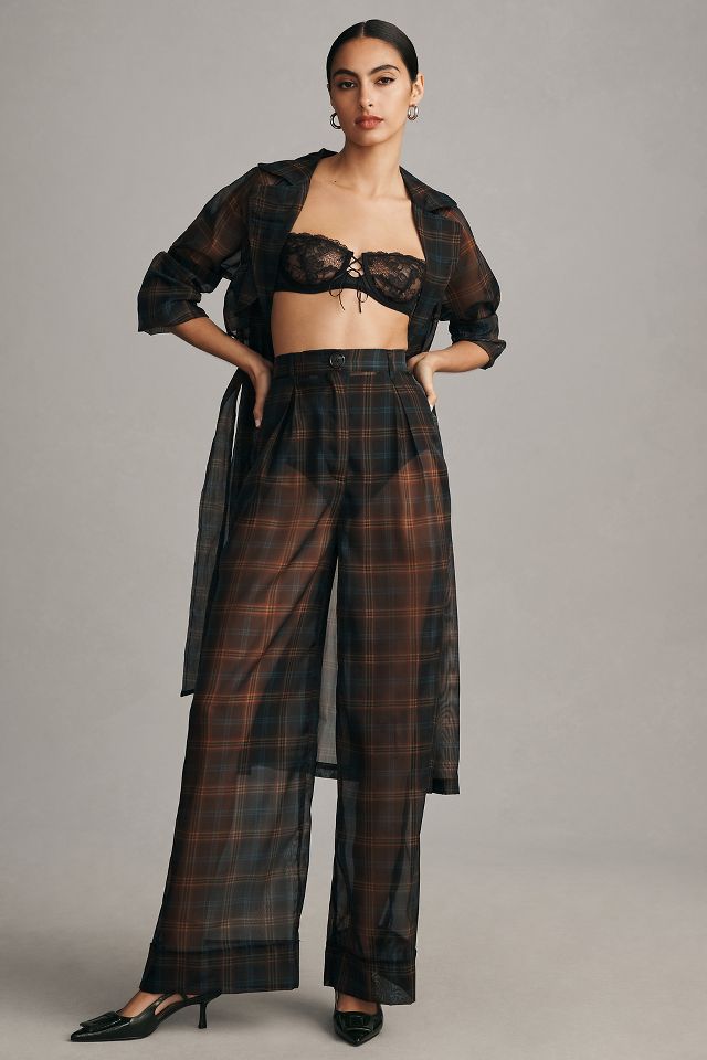 Anthropologie hot sale plaid pants