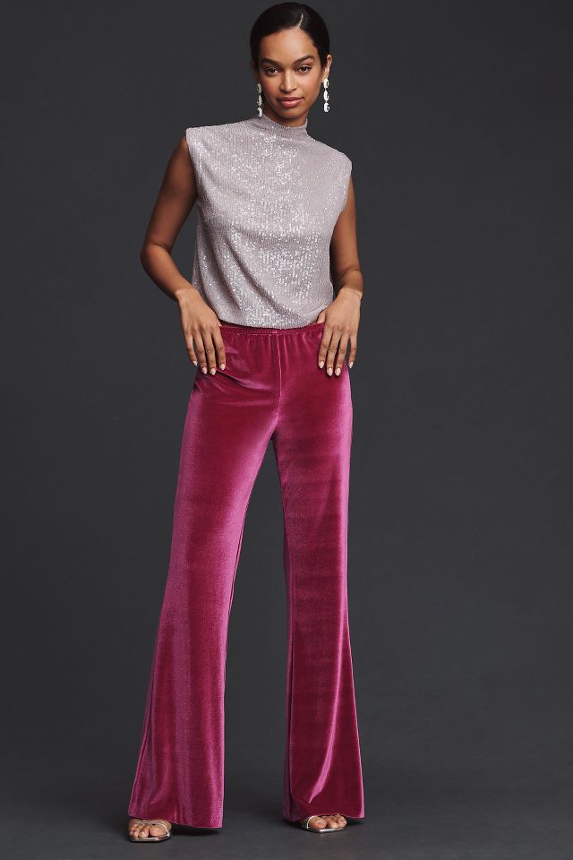 By Anthropologie Velvet Flare Pants