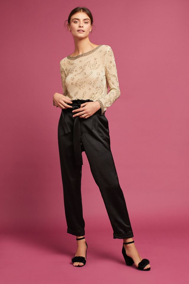 Carolina Satin Tapered Pants #1