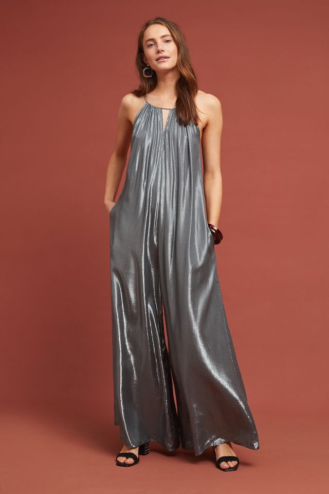 Anthropologie store metallic jumpsuit