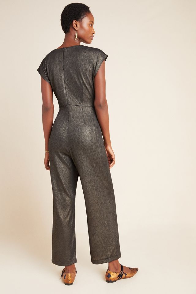 Metallic store jumpsuit anthropologie