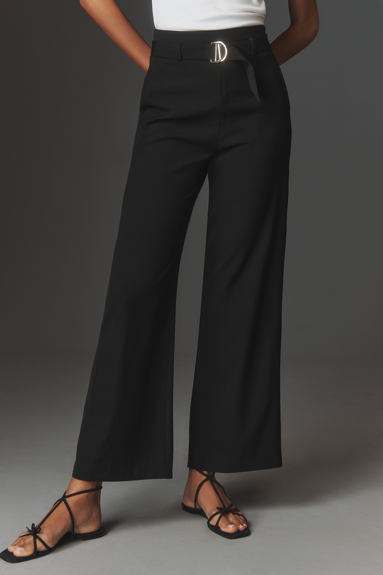 Bishop + Young Belted Wide-Leg Trouser Pants