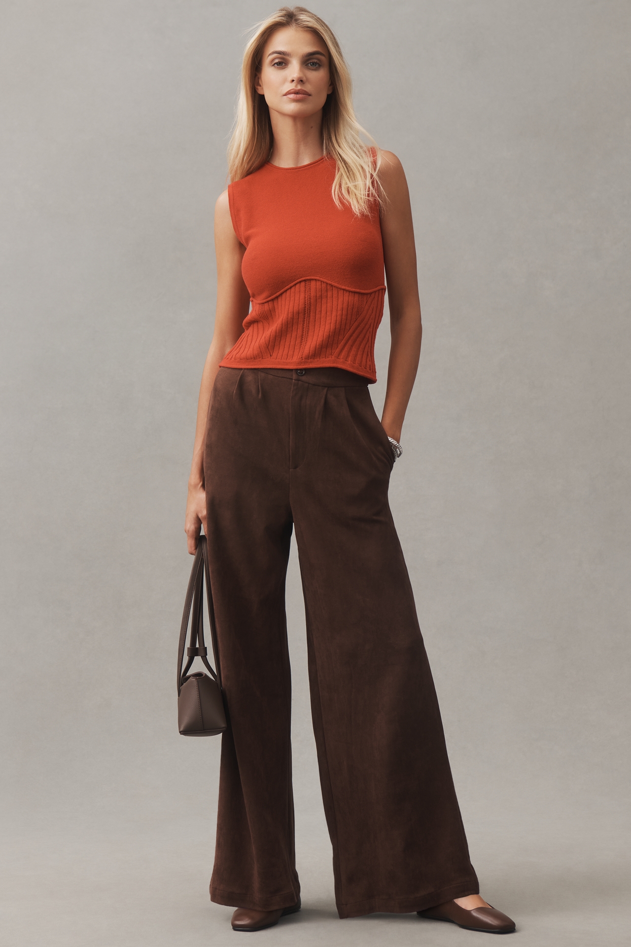 Bishop + Young Faux-Suede Trouser Pants