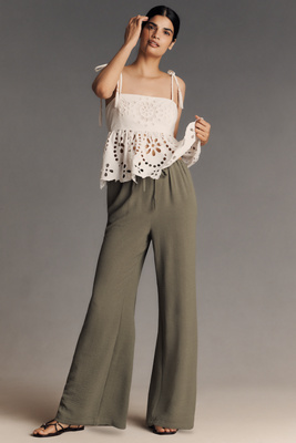 Bishop + Young Serafina Drawstring Pants In Green